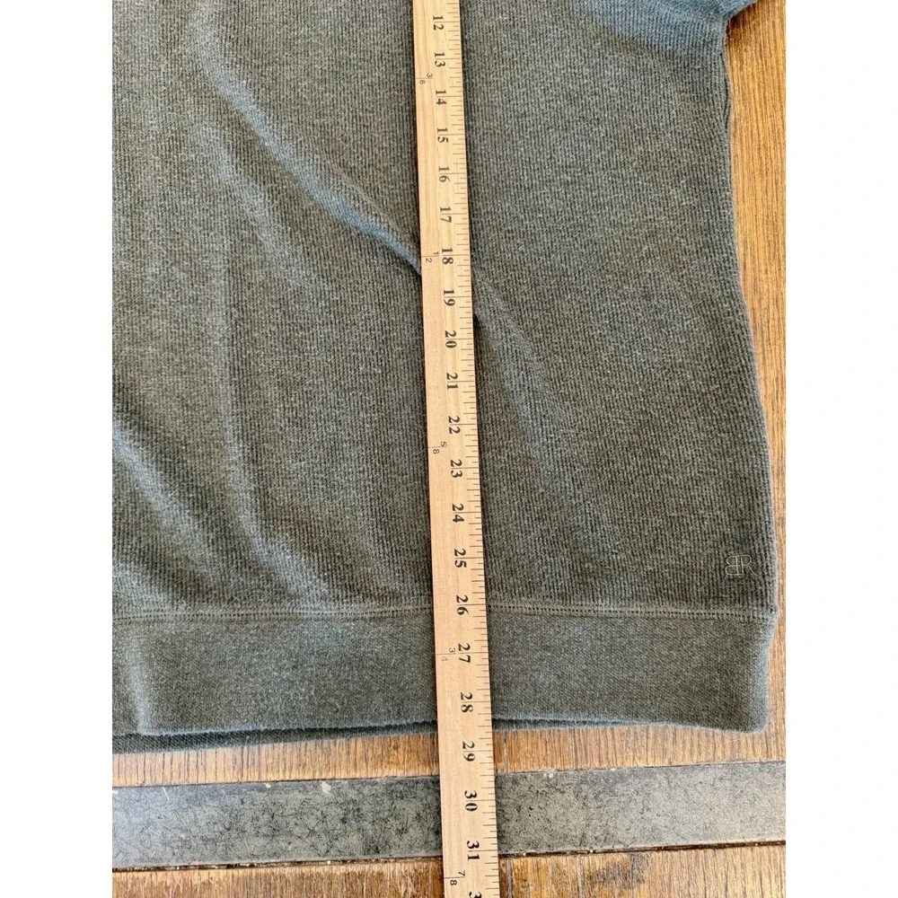 Banana Republic Mens XL Dark Olive Green Quarter Zip Sweater Mock Neck Pullover